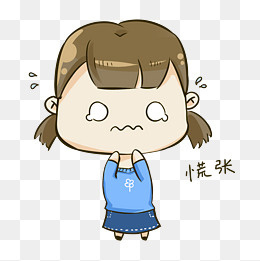 q版女孩1表情包慌张