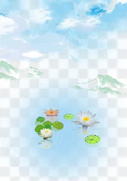 夏清新风小暑免扣海报背景素材 2480 3508px Psd模版下载 菜鸟图库