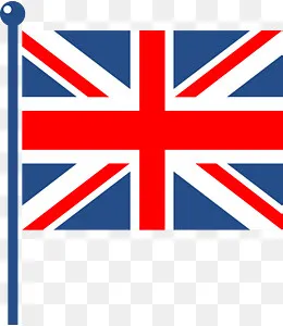 一面英国旗子矢量素材图