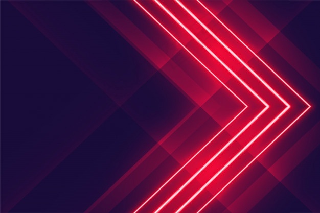 红色霓虹灯发光箭头样式背景epsai矢量模版下载