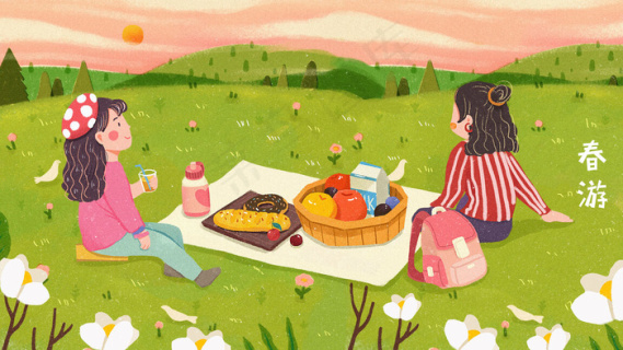 野炊插画图片0x0ai矢量模版下载