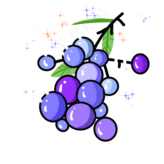 一串紫色葡萄