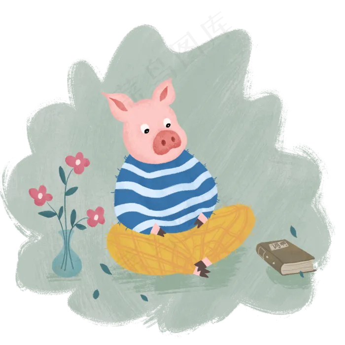猪年卡通手绘猪学习