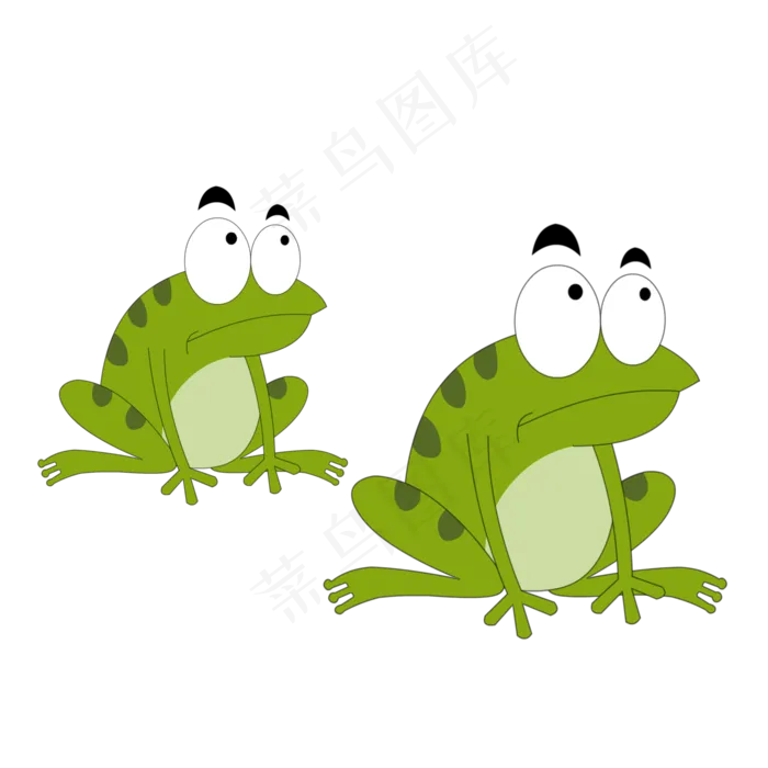 卡通小动物青蛙蛤蟆,免抠元素