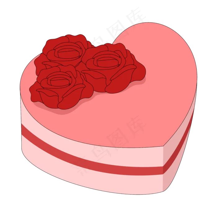 情人节玫瑰心形蛋糕