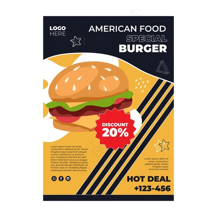 美国食品海报