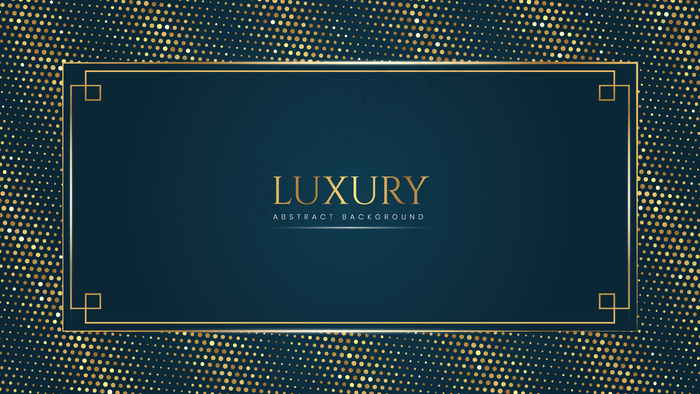 抽象的蓝色和金色背景,明亮的半色调框架eps,ai矢量模版下载