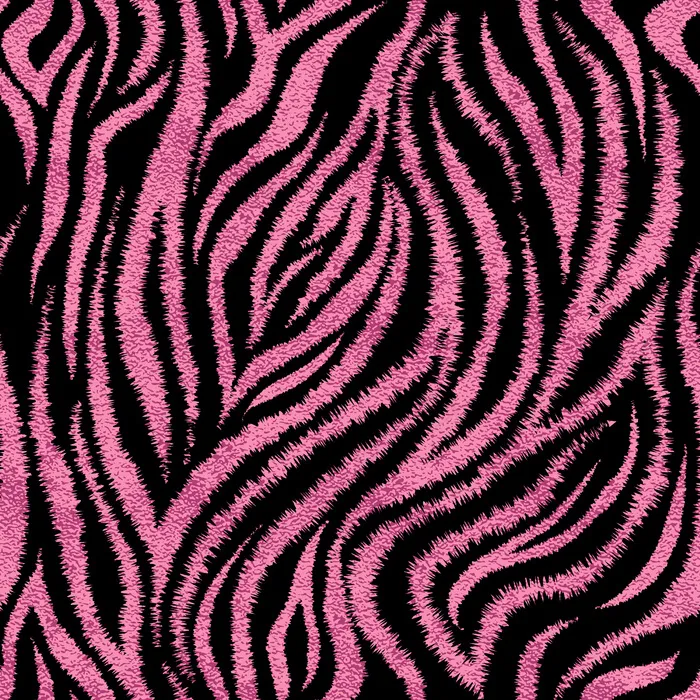 无缝粉色斑马皮图案。迷人斑马纹