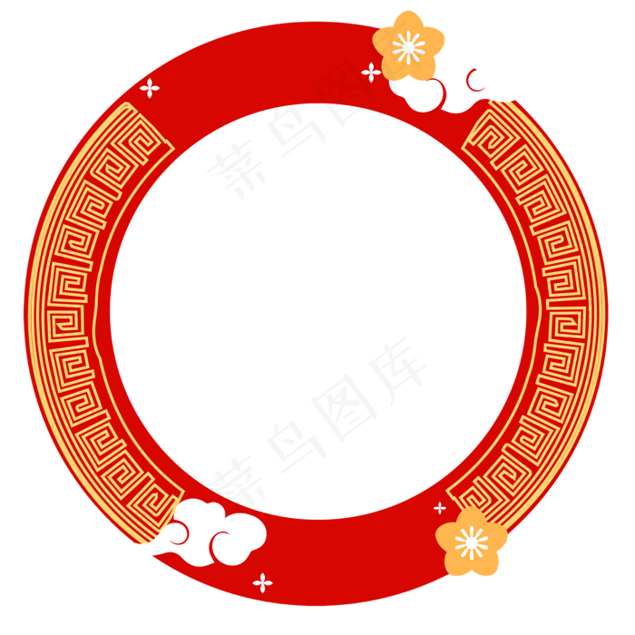 新年头像边框2000x2000dpi72ai矢量模版下载