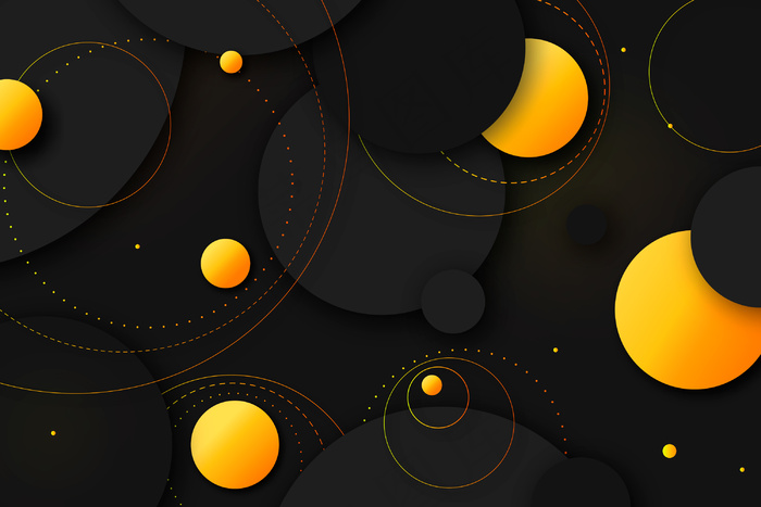 深色背景主题的渐变几何图形epsai矢量模版下载