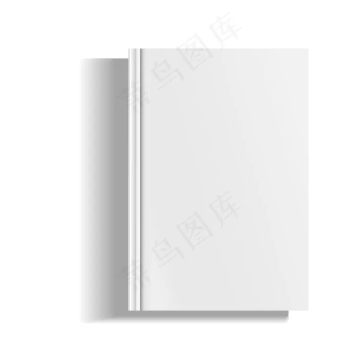 空白的杂志，相册或书籍模板隔离在白色背景上。