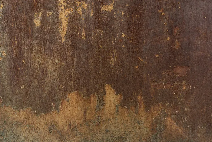 锈迹斑斑的金属背景或纹理有划痕和裂缝
