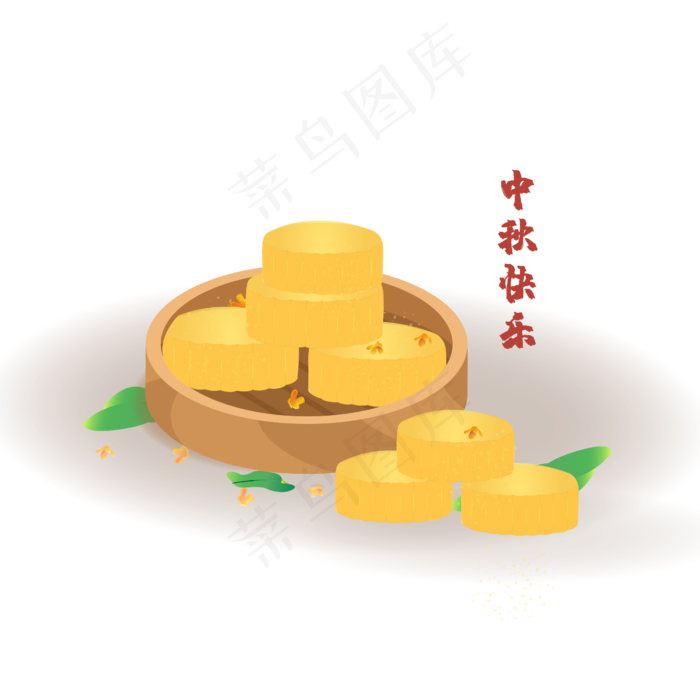 黄色的桂花糕41674167px300dpiai矢量模版下载