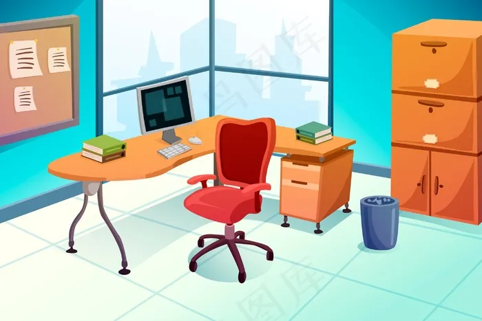 办公室背景概念epsai矢量模版下载