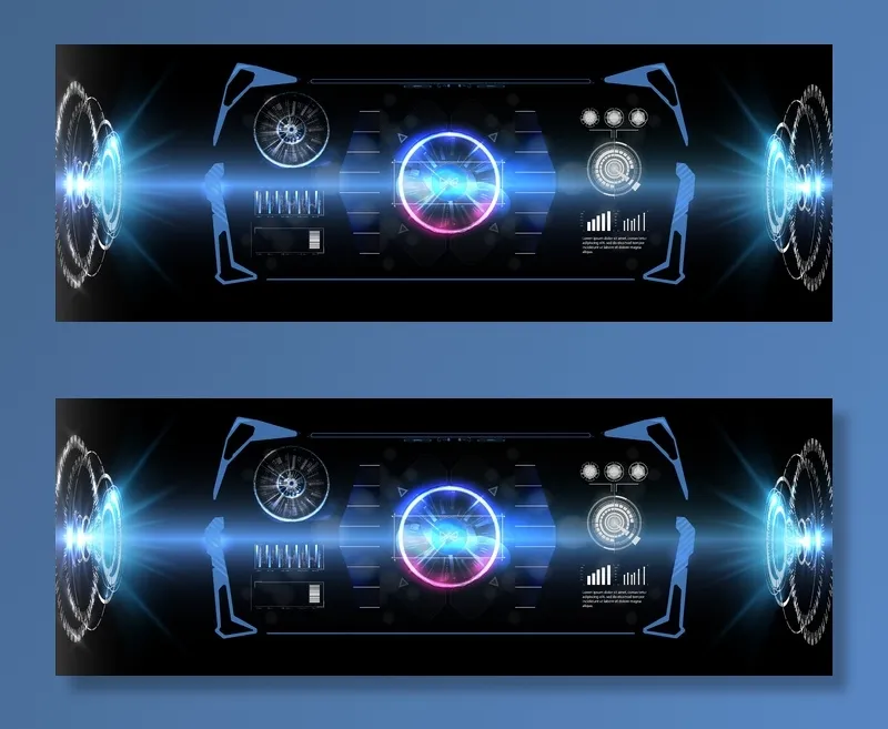 未来的圆形矢量hudguiui界面屏幕设计epsai矢量模版下载