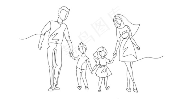 一线幸福家庭.让人们在户外活动.为人父母的角色.