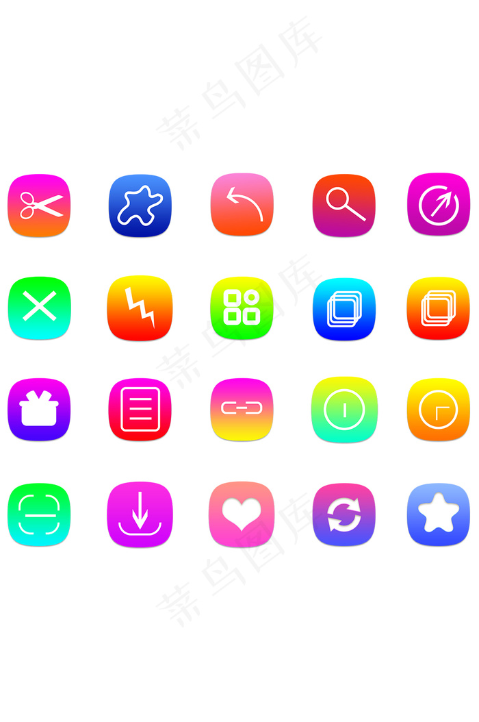 手机app图标ui设计iconai矢量模版下载