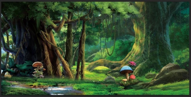 梦幻童话森林背景素材背景图片素材1920894px