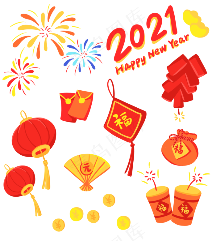       本素材作品名称为元旦新年