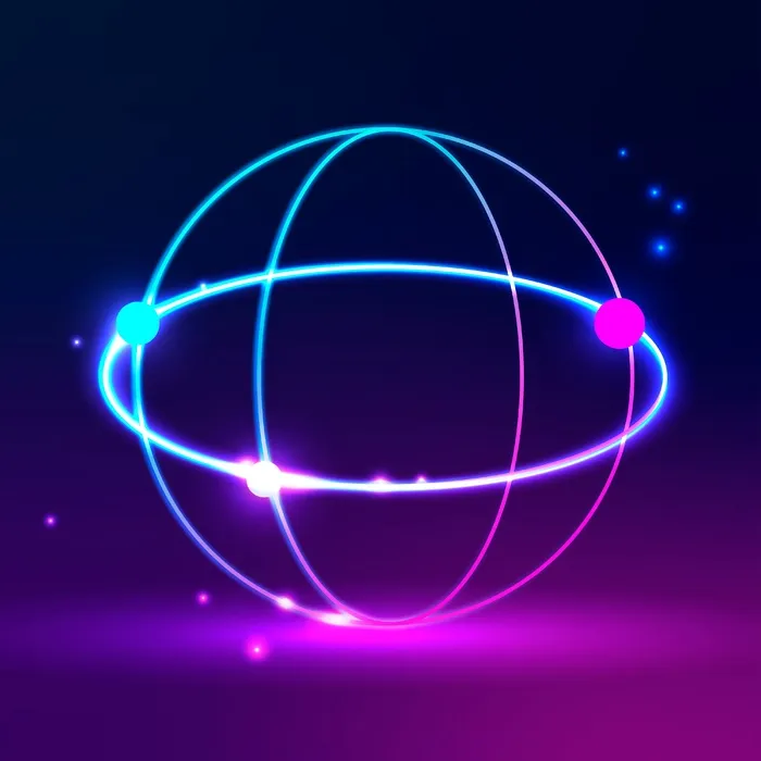 紫色色调的全球网络图标