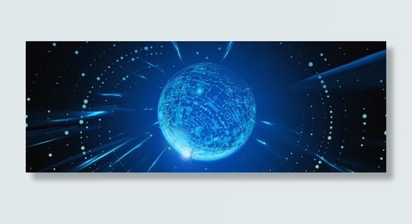 科技感商务大气蓝色渐变互联网大数据背景(1920*1000px )psd模版下载 