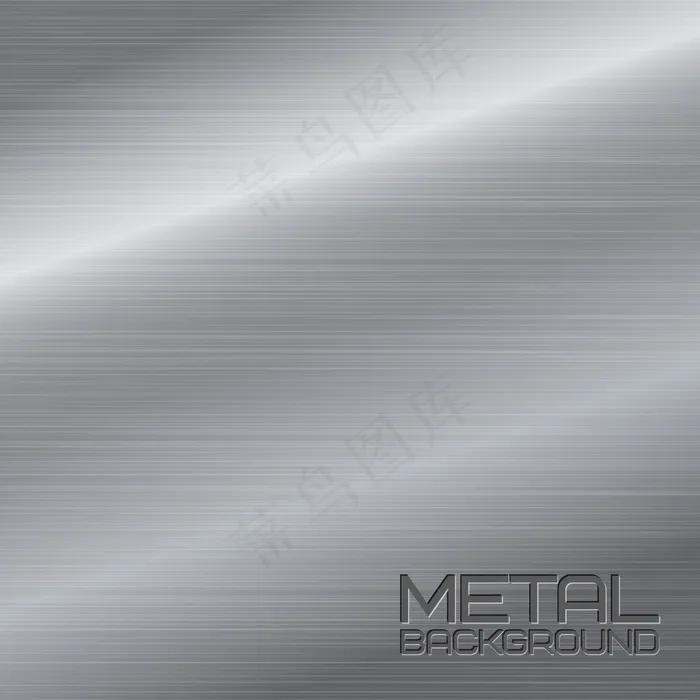 闪亮的抽象金属背景与钢银铬表面矢量插图