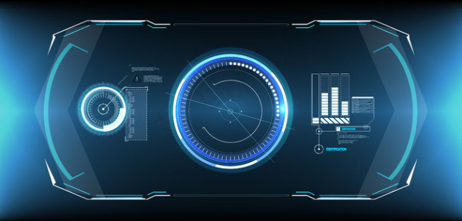 电子游戏的高科技屏幕.