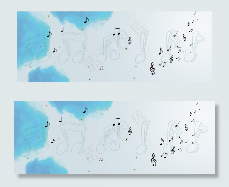 淘宝暑期艺术音乐班简约海报背景(1920*700px )psd模版下载