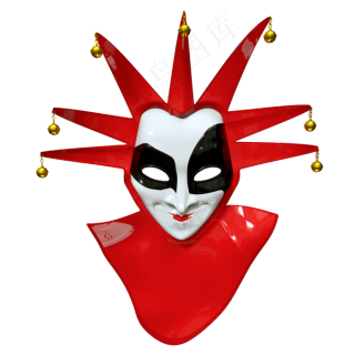 愚人节小丑面具插画2200x2200dpi300psd模版下载