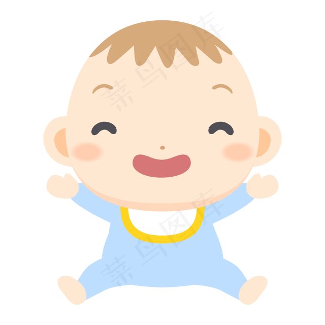 清新动漫小孩baby婴儿儿童可爱矢量插画ai矢量模版下载