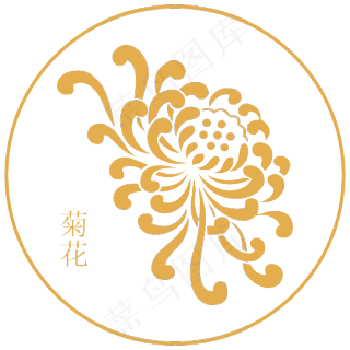 书柜菊花灰度图