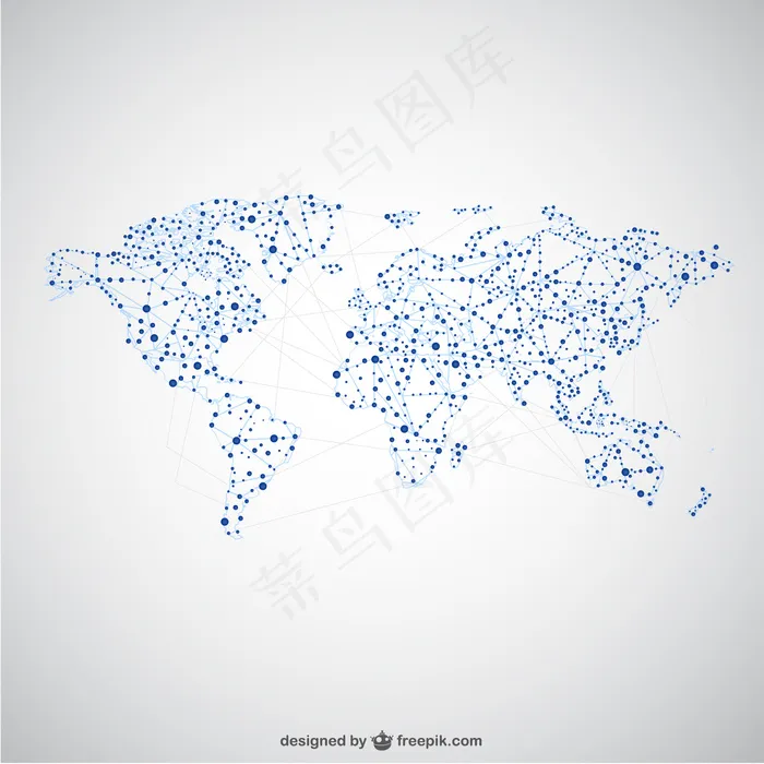 世界地图全球网络设计
