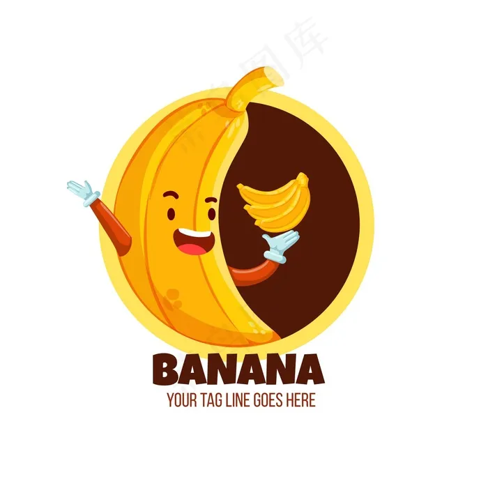 酷香蕉人物标志