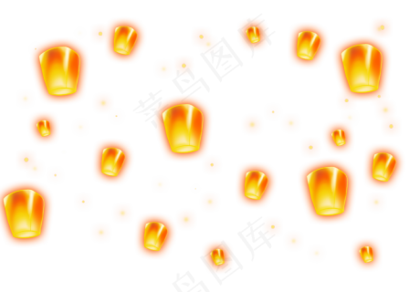 psd元宵节灯笼,免抠元素免费格式: psd元宵节中秋节矢量孔明灯免抠