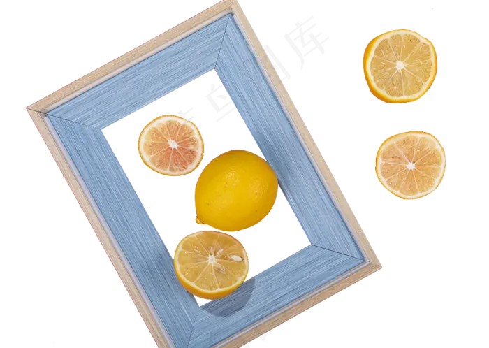 柠檬和相框的组合