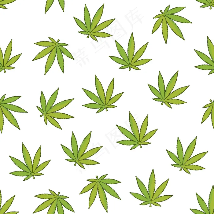 大麻无缝模式背景与大麻叶