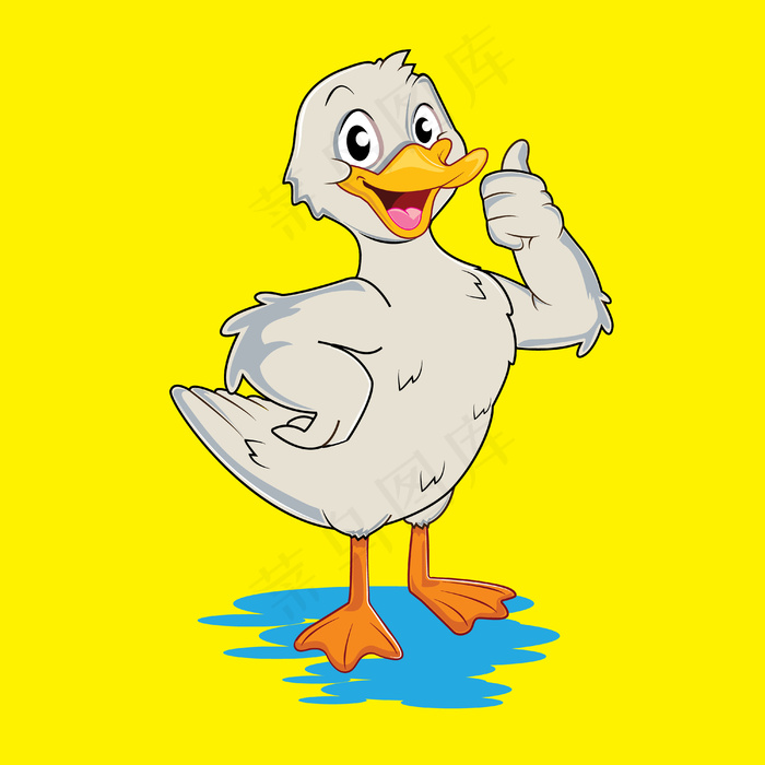 白色超胖鸭子卡通图片图片