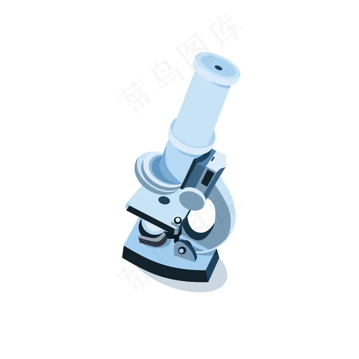 白色背景下的显微镜在实验室工作，在实验室进行显微镜实验
