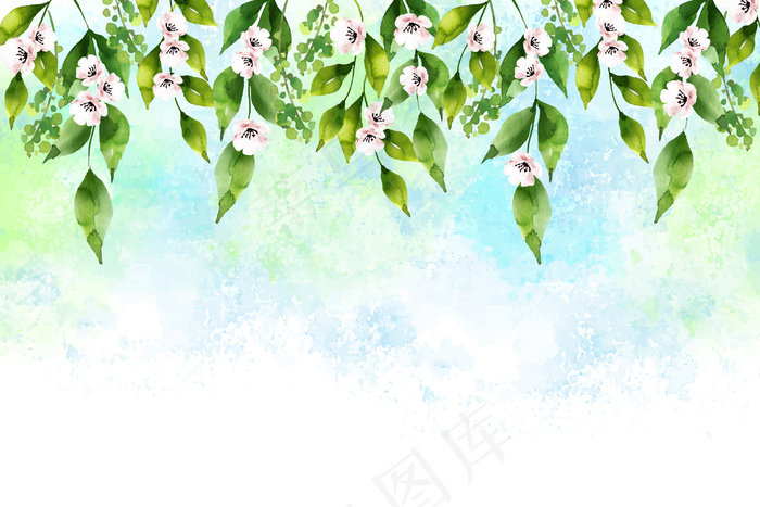 菜鸟图库提供高质量设计素材下载, 本素材作品名称为水彩可爱的春天