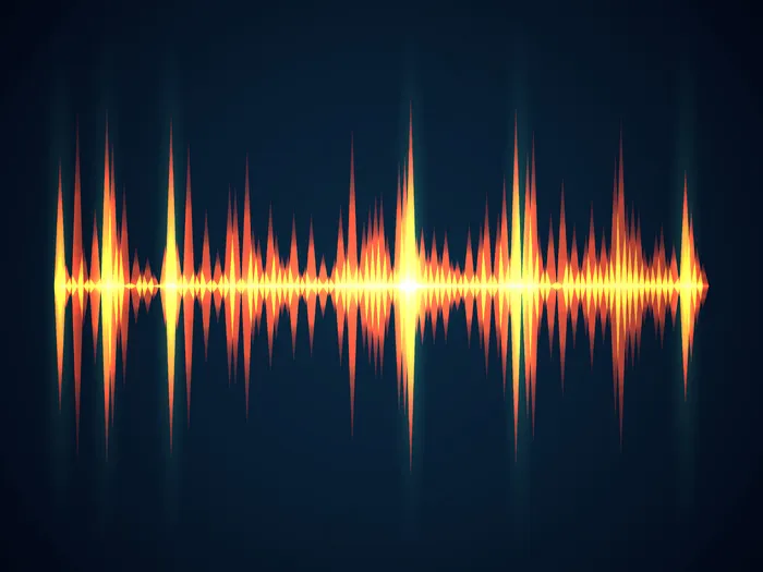 声波背景。音乐声音数字均衡器线框电技术用于演播室数字频率概念
