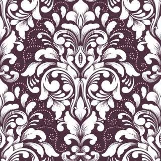 矢量锦缎无缝图案古典奢华的老式锦缎装饰皇家维多利亚无缝纹理壁纸