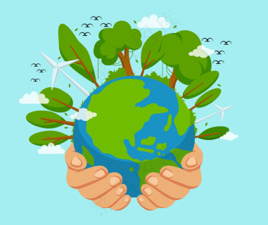 世界环境日矢量背景图