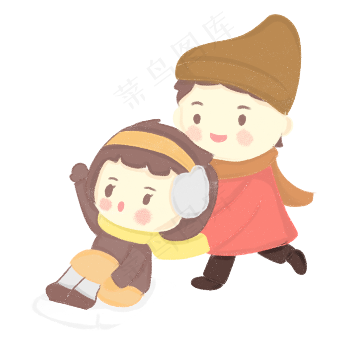 立冬在雪地里玩雪情侣2000x2000dpi300psd模版下载