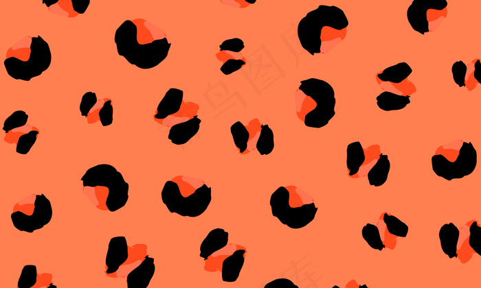 豹纹动物皮肤图案epsai矢量模版下载