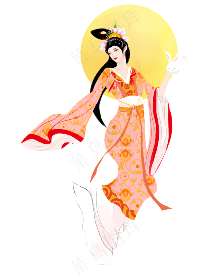       本素材作品名称为嫦娥奔月