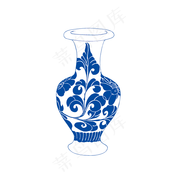 青花瓷矢量图ai矢量模版下载 - 菜鸟图库