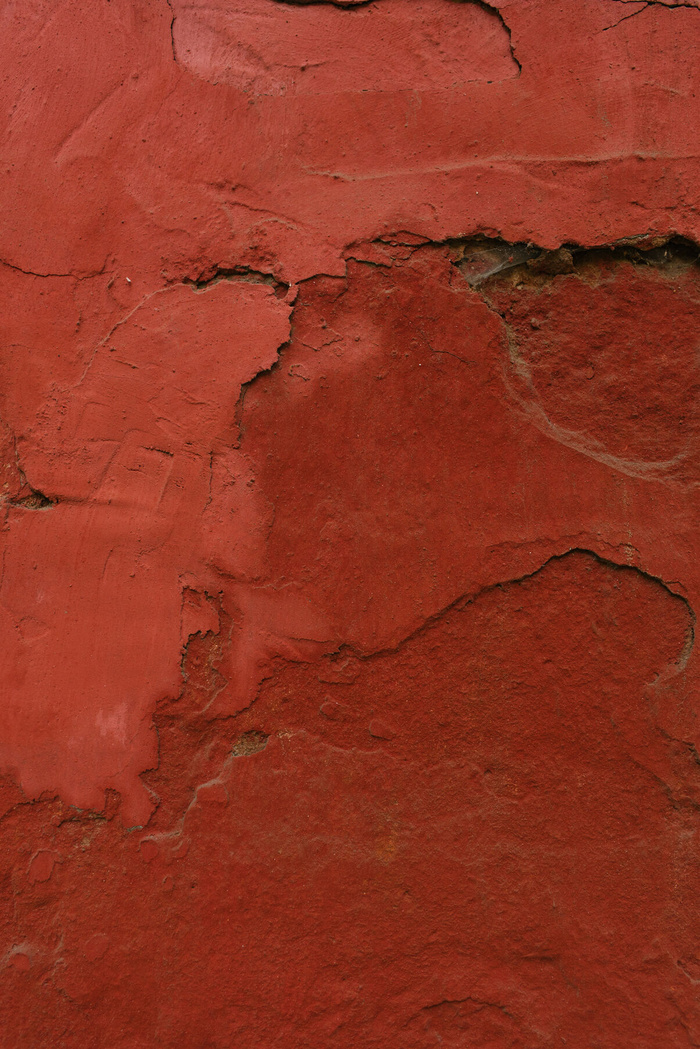 墙上的灰泥漆成陶土色设计背景或复制空间