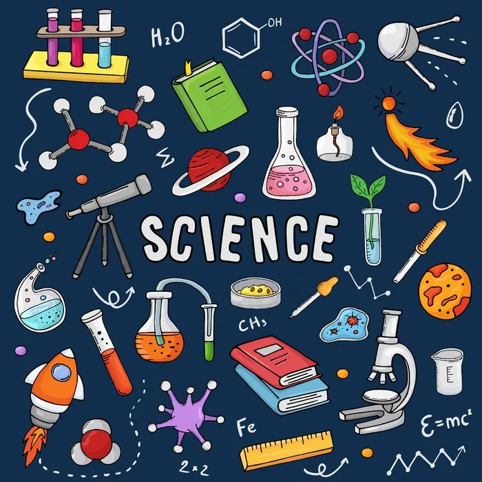 化学化学科学或药学研究在学校实验室进行技术或实验在实验室插图一套实验室科学教育显微镜背景隔离