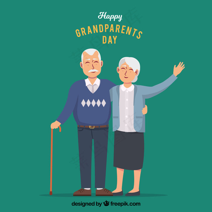 祖父母问候背景epsai矢量模版下载