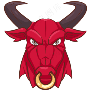 牛年水彩风牛头2000x2000dpi300psd模版下载